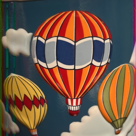 Colorful Hot Air Balloons Among the Clouds Mug w/ 3D (Raised) Decoration - Picture 3 of 10